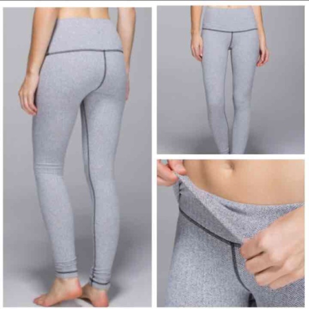 🔸 Lululemon Rare Ghost Herringbone Wunder Unders